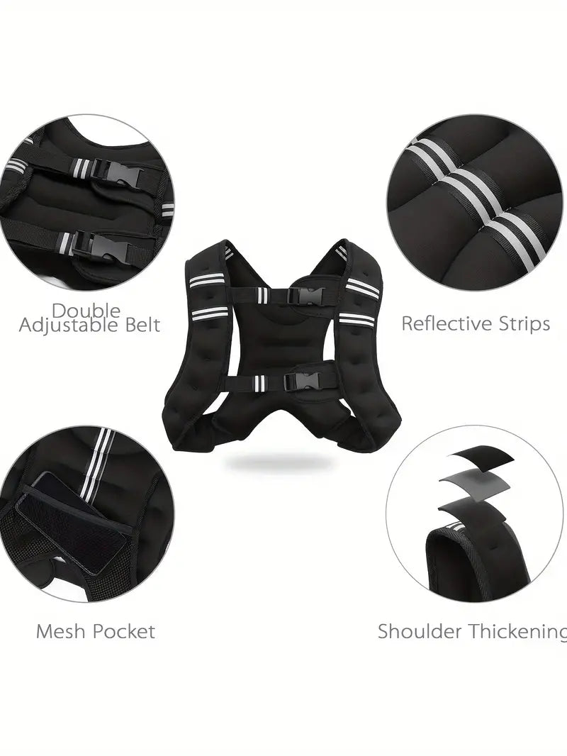 18Lb Adjustable Weighted Vest for Fitness – Strength Training, Running Cardio & CrossFit