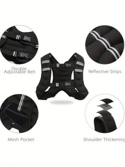18Lb Adjustable Weighted Vest for Fitness – Strength Training, Running Cardio & CrossFit