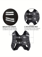 18Lb Adjustable Weighted Vest for Fitness – Strength Training, Running Cardio & CrossFit