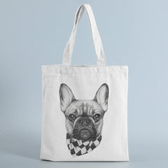 French Bulldog Tote Bag – Cute Dog Print Canvas Shopping Bag-0