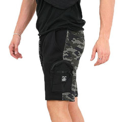 Men’s MEIR Camo Panel Fleece Shorts – Multi-Pocket, Casual Comfort-1