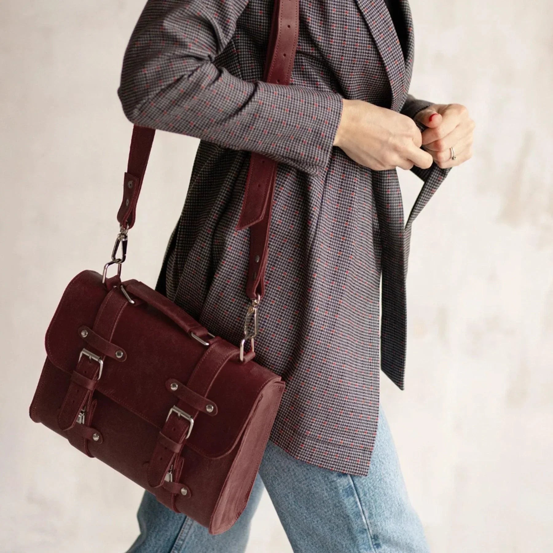 Genuine Leather Briefcase Bag-TORONATA Lora | Handcrafted Women Professional Work Bag-13