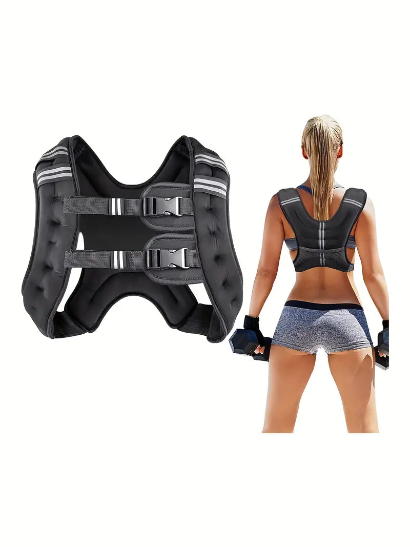 18Lb Adjustable Weighted Vest for Fitness – Strength Training, Running Cardio & CrossFit
