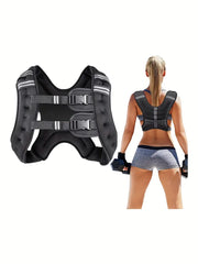 18Lb Adjustable Weighted Vest for Fitness – Strength Training, Running Cardio & CrossFit