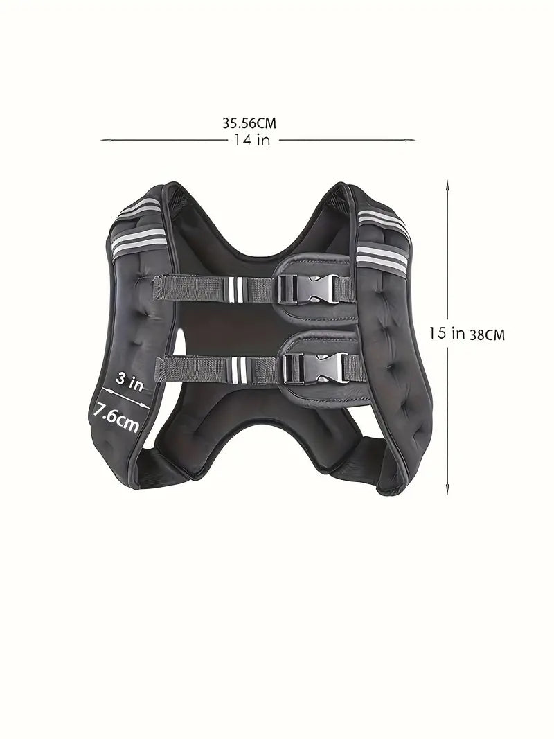 18Lb Adjustable Weighted Vest for Fitness – Strength Training, Running Cardio & CrossFit