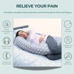 9 Foot Maternity Pillow And Case Light Blue-1
