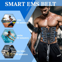 EMS Abs Stimulator Belt – Smart Muscle Trainer for Core, Arms & Legs | Portable Fitness Toning Device