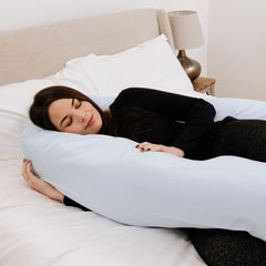 9 Foot Maternity Pillow And Case Light Blue-3