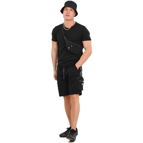 Men’s MEIR Camo Panel Fleece Shorts – Multi-Pocket, Casual Comfort-6