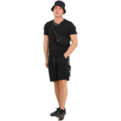 Men’s MEIR Camo Panel Fleece Shorts – Multi-Pocket, Casual Comfort-6