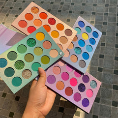 American Eyeshadow Palette-Pearlescent blue and green sequins-0