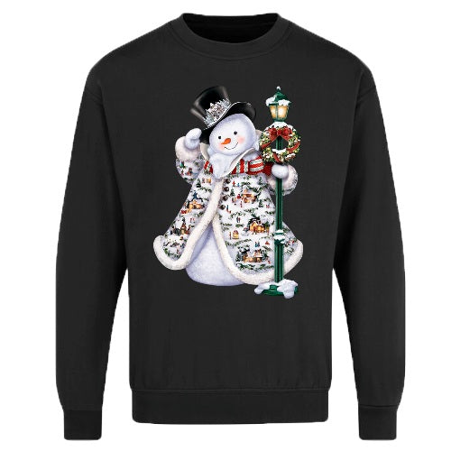 Christmas Festive Snowman Jumper – Adults Unisex Xmas Sweatshirt-1
