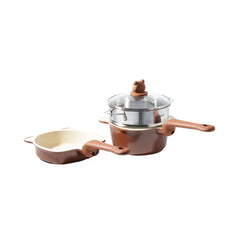 Little Bear Baby Food Cooking Orange Pot Set | Cute Steaming Cookware-0