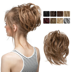 Elegant Curly Messy Bun Hairpiece Scrunchie-0