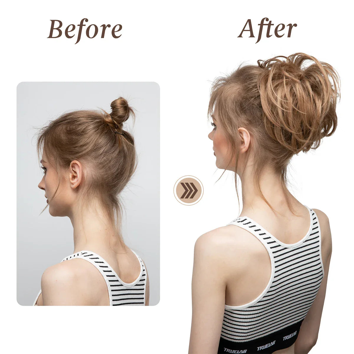 Elegant Curly Messy Bun Hairpiece Scrunchie-3