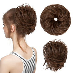 Elegant Curly Messy Bun Hairpiece Scrunchie-10