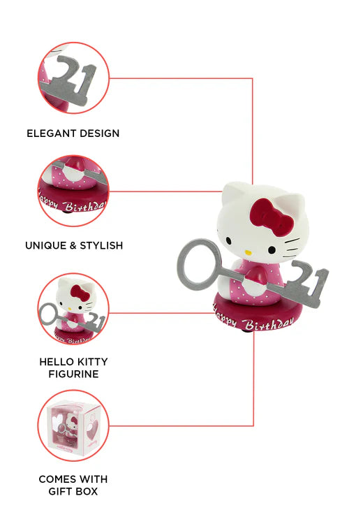 Sanrio Hello Kitty "21st Birthday "Ceramic Figurine-Gift