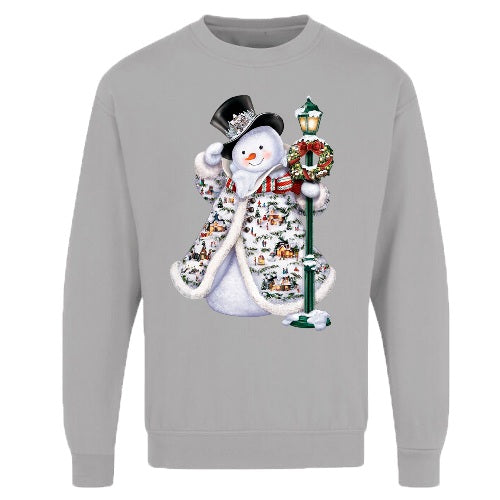 Christmas Festive Snowman Jumper – Adults Unisex Xmas Sweatshirt-2