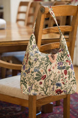 English Country Garden Hobo Bag – Large Shoulder Bag with Floral Design-1