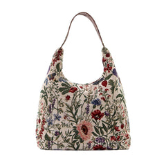 English Country Garden Hobo Bag – Large Shoulder Bag with Floral Design-0