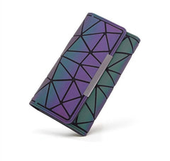 Bismuth Tri-Fold Wallet Purse – Reflective Rainbow Medium Size-0