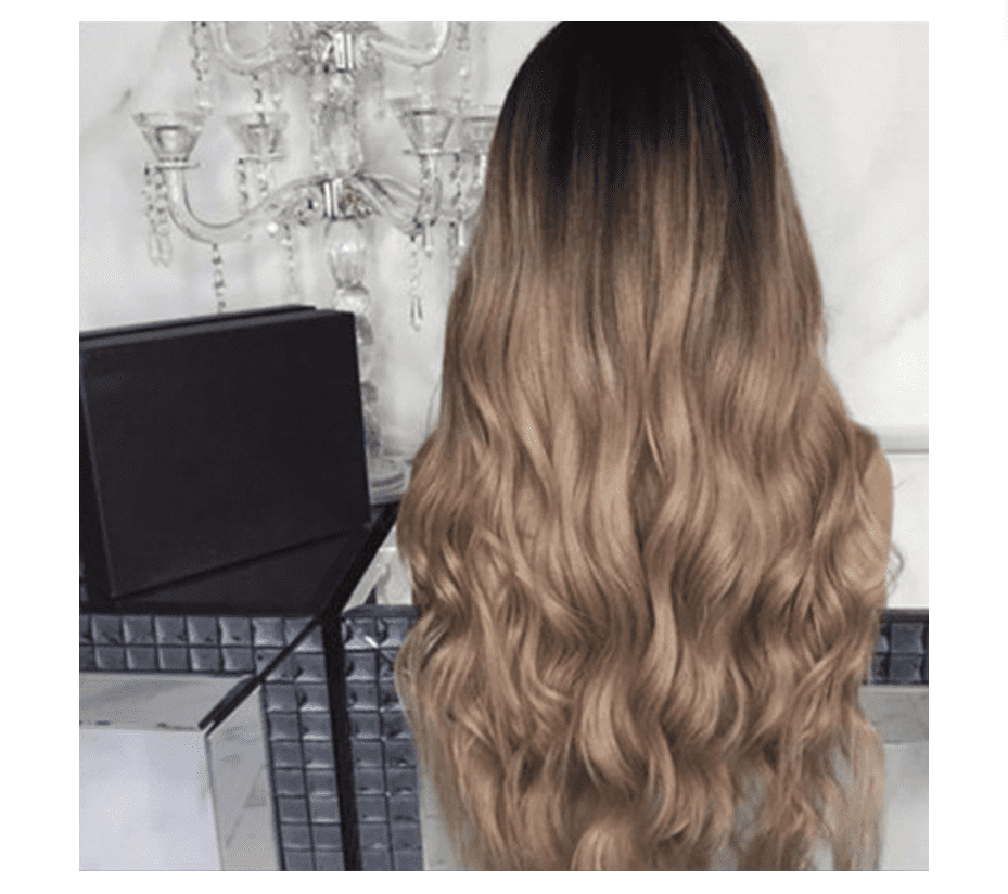 European & American Gradient Long Curly Mid-Wig – Korean Silk 70cm-4
