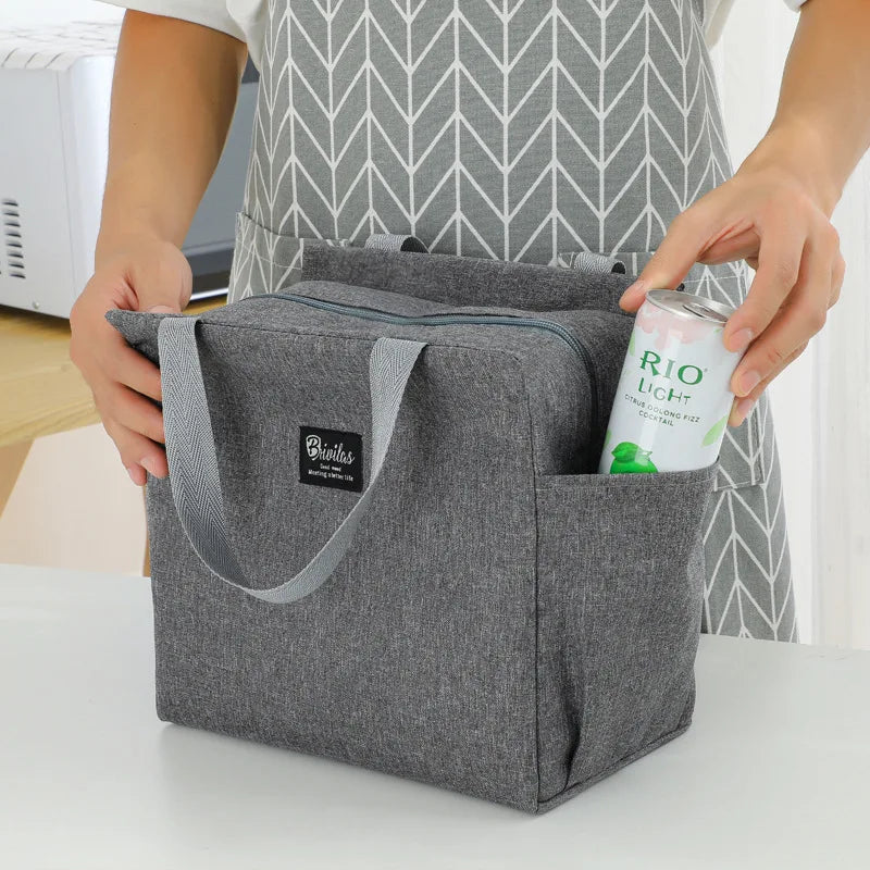 Insulated Cooler Lunch Bag – Waterproof Oxford Tote for Picnics & Camping-2