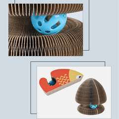 Magic Organ Foldable Cat Scratch Board Toy With Bell-3