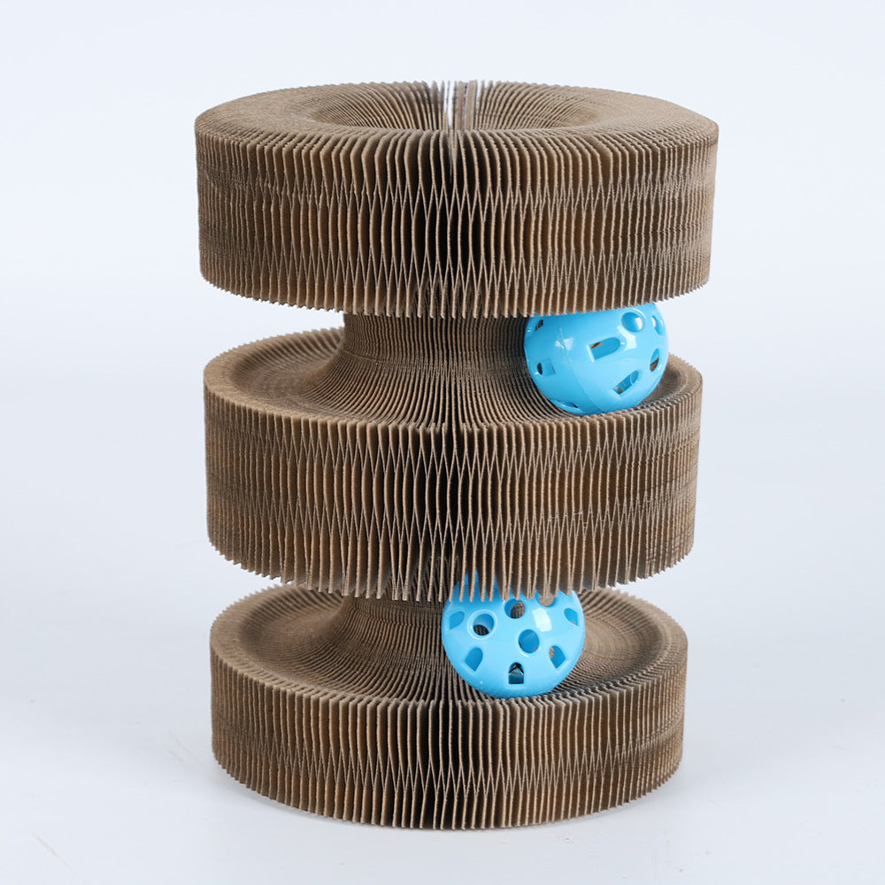 Magic Organ Foldable Cat Scratch Board Toy With Bell-5