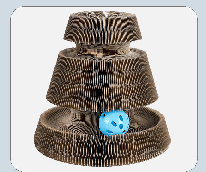 Magic Organ Foldable Cat Scratch Board Toy With Bell-6