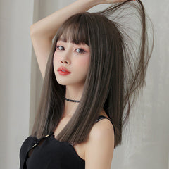 Natural Long Straight Hair Wig Set-4