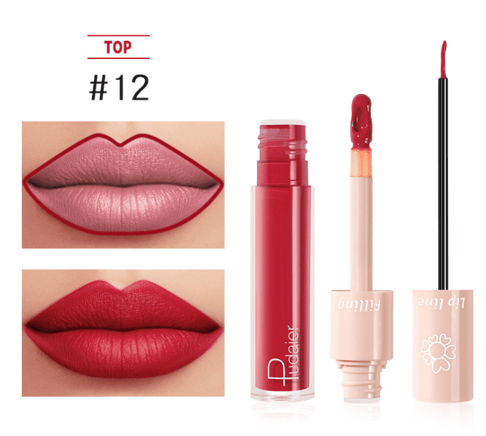 Pudaier Ultimate Lip Color Duo Set – Dual Lipstick & Lip Gloss in One-19
