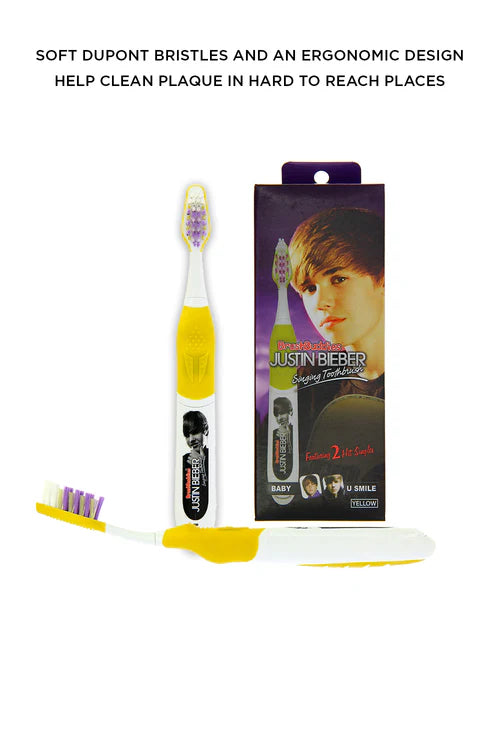 Justin Bieber Musical Yellow Toothbrush (Baby & U Smile)