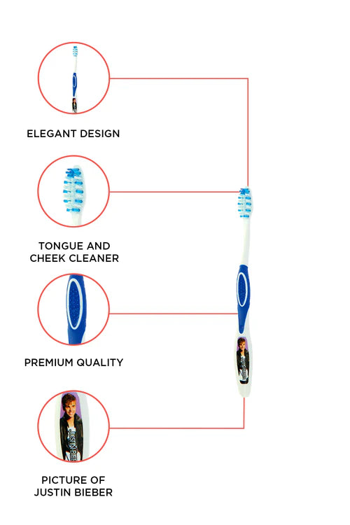 Brush Buddies Justin Bieber Blue Manual Toothbrush