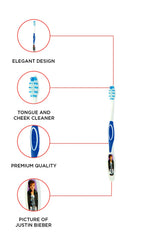 Brush Buddies Justin Bieber Blue Manual Toothbrush