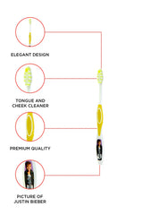Brush Buddies Justin Bieber  Yellow Manual Toothbrush