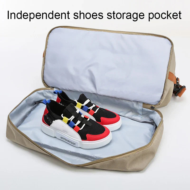 Nylon Travel Gym Duffel Bag Khaki-4