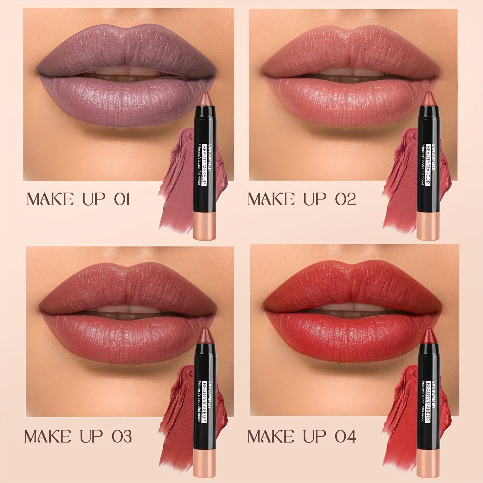 SANSUMMER  Crayon Lipstick-8 Color -1