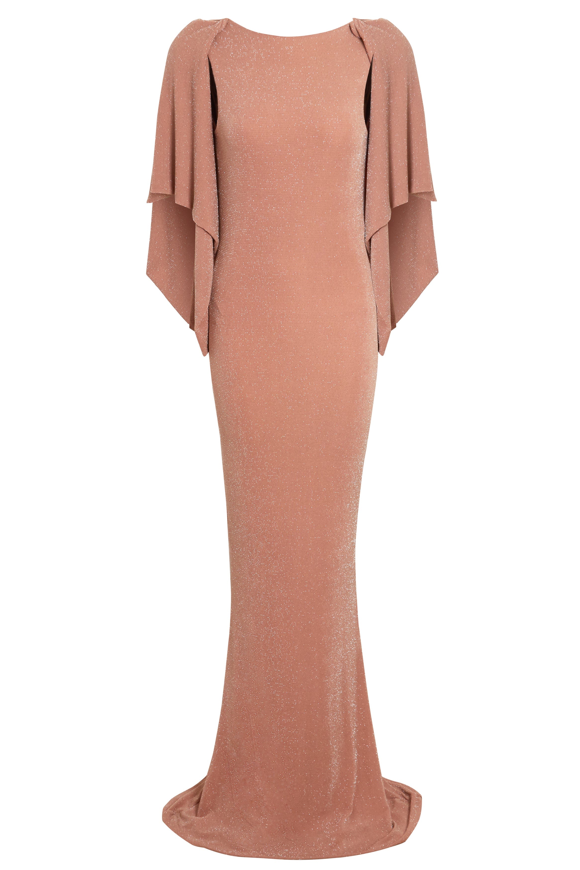 Mocha Backless Maxi Dress – Cowl Back Evening Gown-0