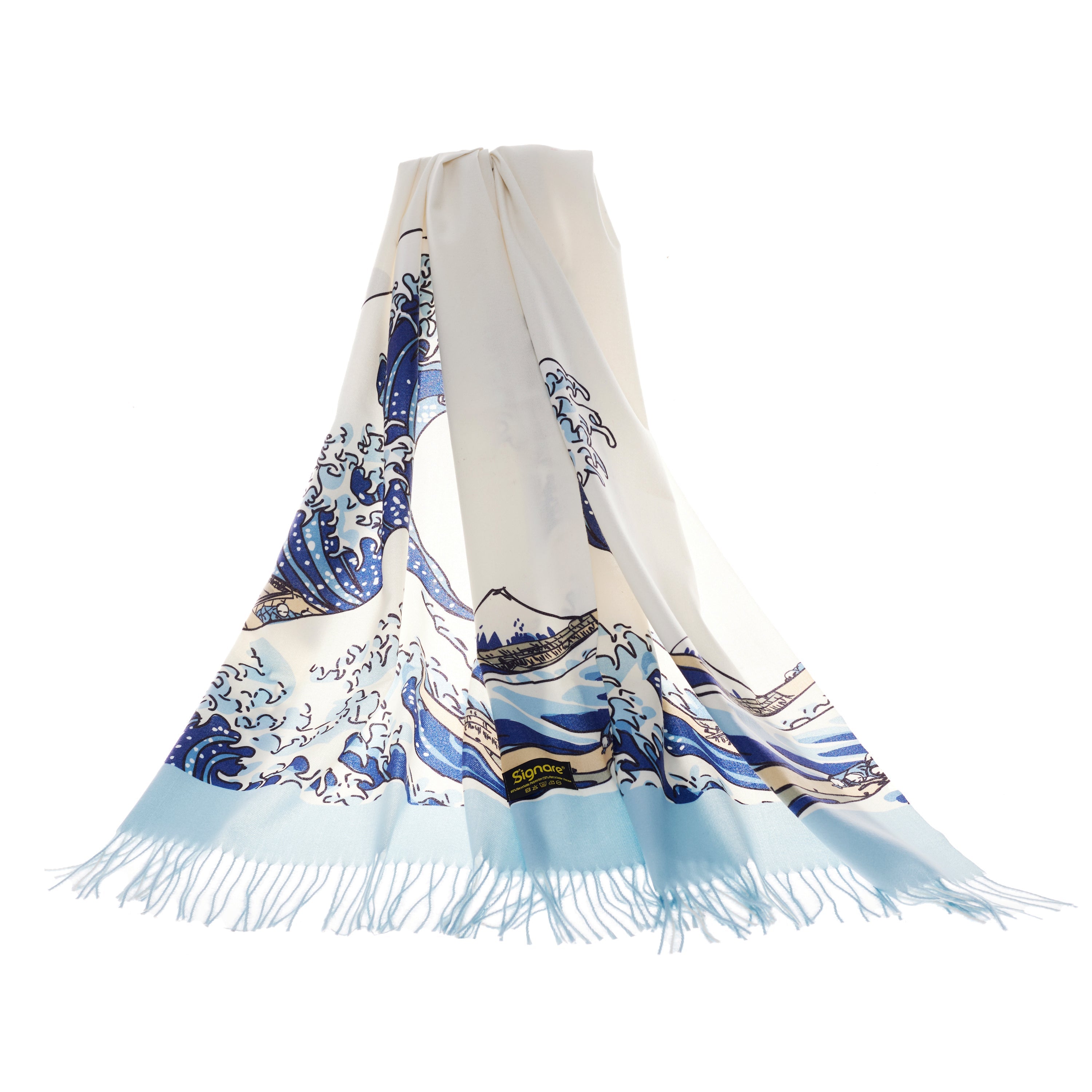 Great Wave of Kanagawa Pashmina Scarf –  Elegant Wrap & Shawl for Women-0