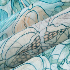 William Morris Lily & Pomegranate Silk Scarf – Luxury Designer Wrap for Women-3