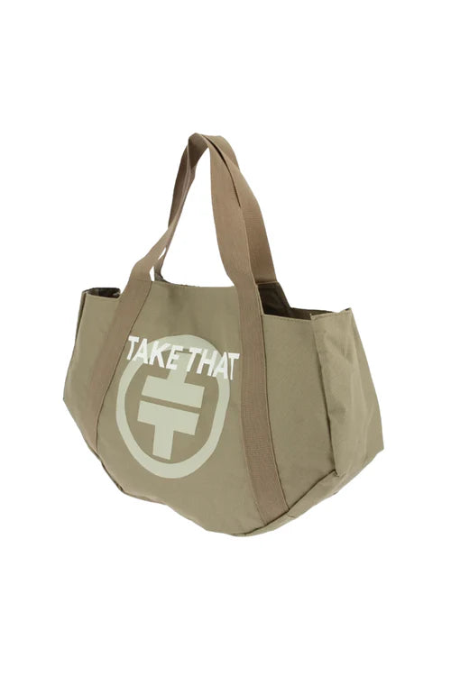 Beige Take That Weekend Tote Bag for Women