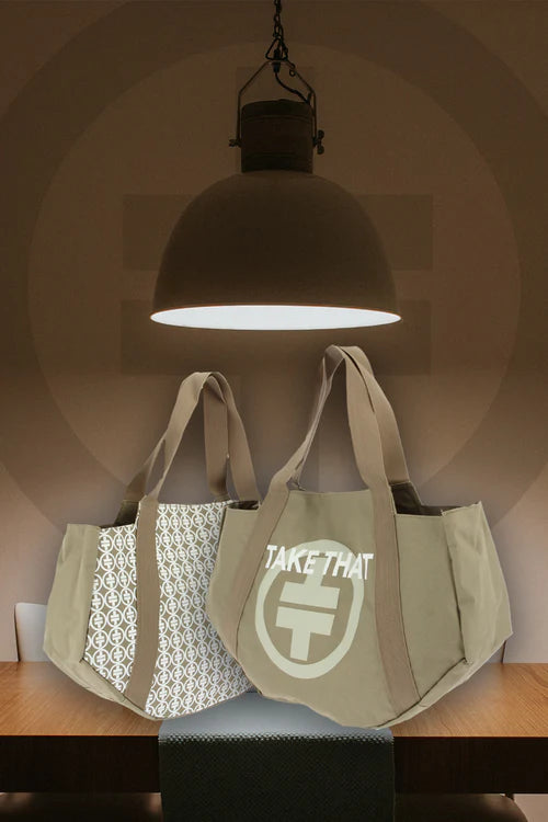 Beige Take That Weekend Tote Bag for Women