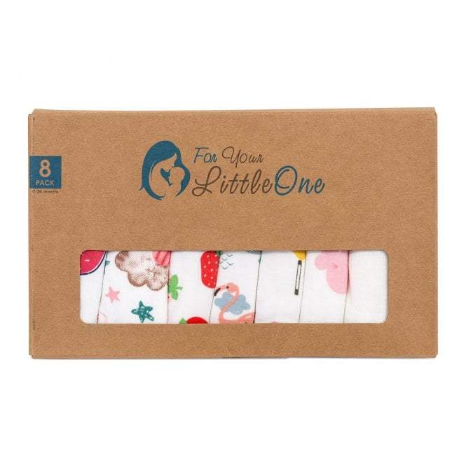 Baby Bandana Dribble Bibs Cotton Pack Of 8 - Girls & Boys-3