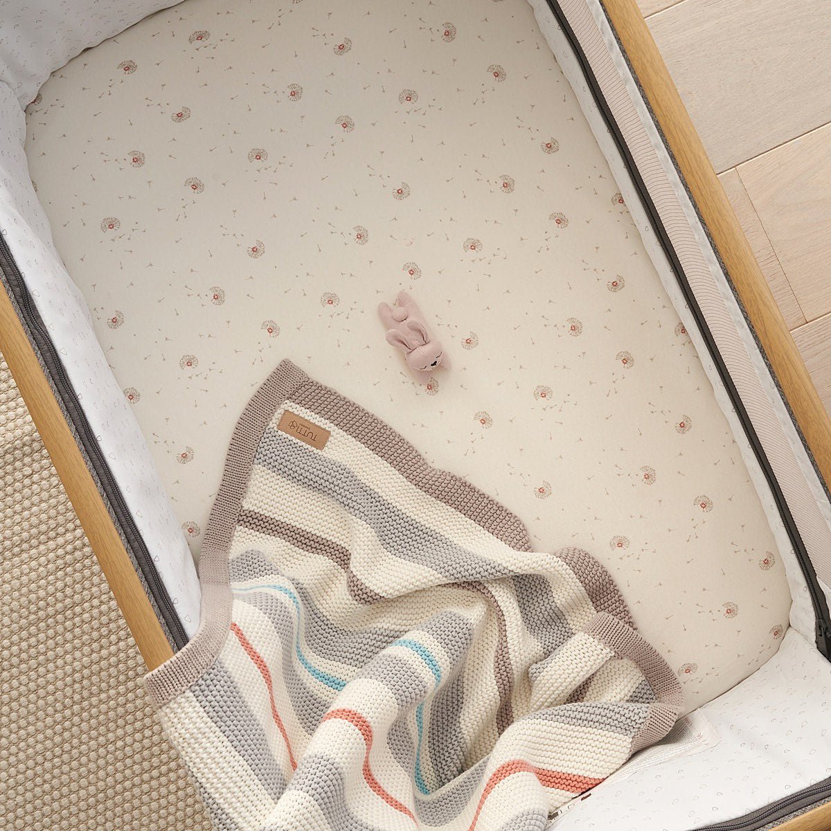 Bedside Crib Fitted Sheets 2pk -3