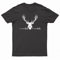 Men’s Adults Stag ECG Logo Printed T-Shirt– Cotton Crew Neck, Durable Finish-2