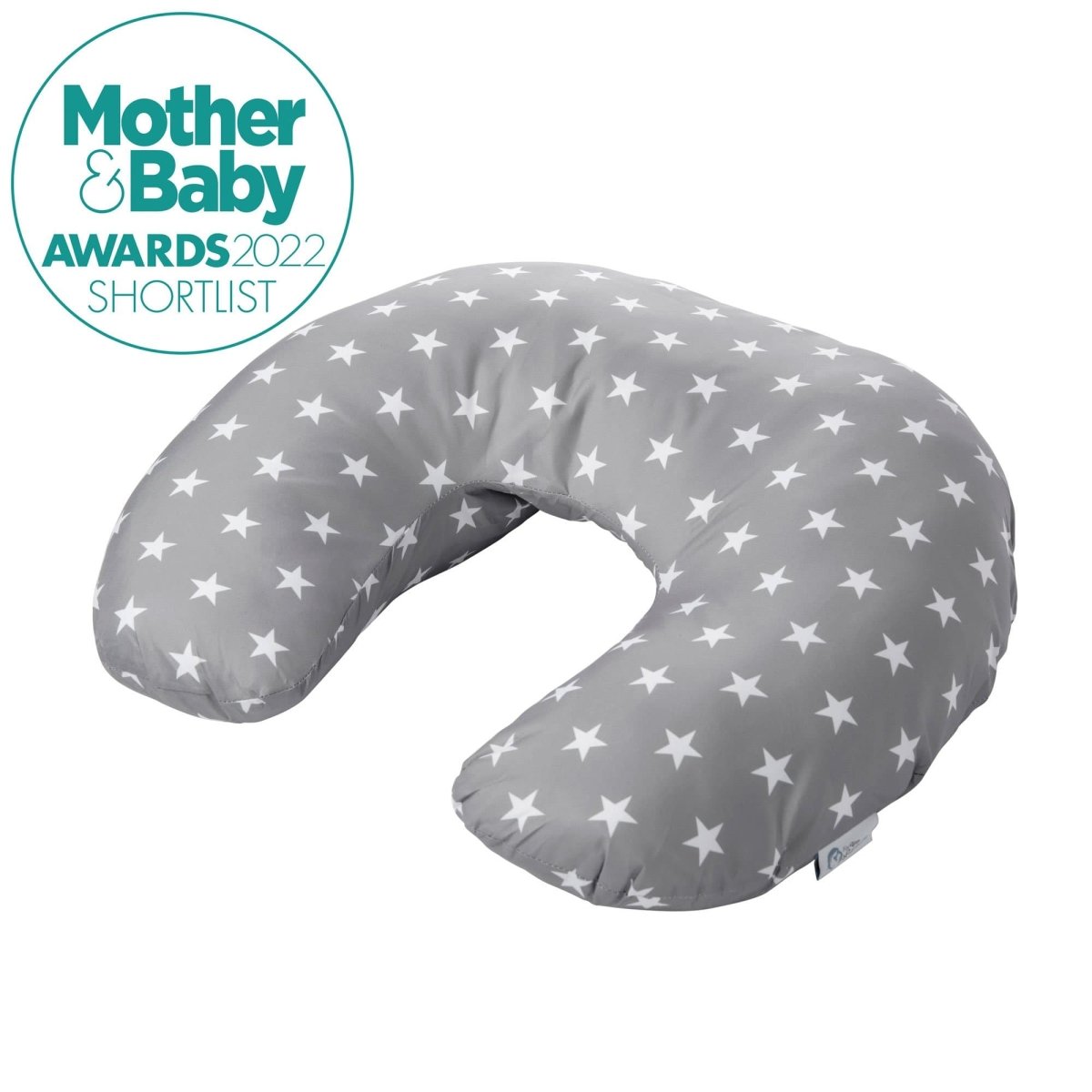 Breast Feeding Maternity Nursing Pillow - Grey with Stars-2