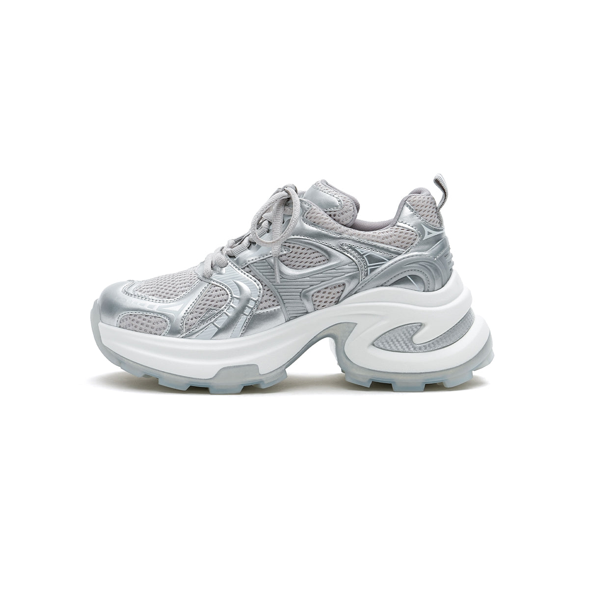 Breathable Mesh Platform Sneakers Trainers-0