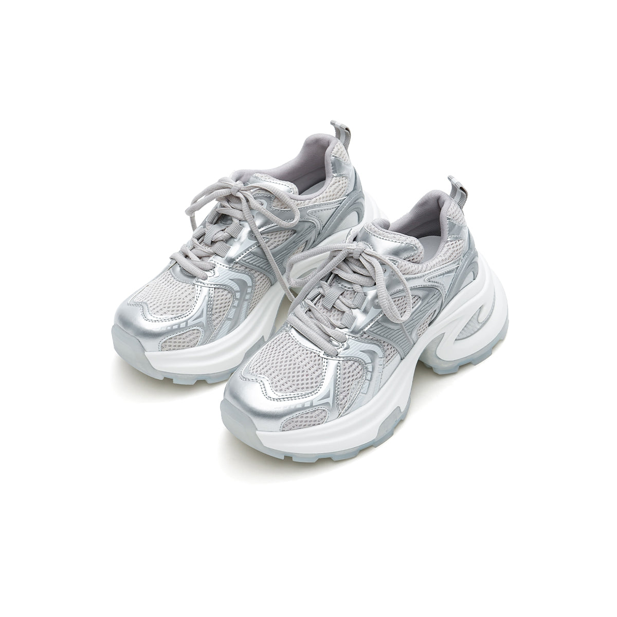 Breathable Mesh Platform Sneakers Trainers-1