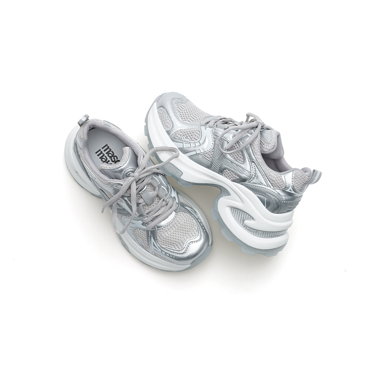 Breathable Mesh Platform Sneakers Trainers-4